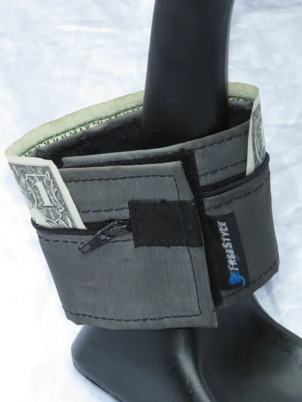 Forestyx Tactical Ankle Wallet EDC Pouch military Gray Ripstop Zippered Conceal
